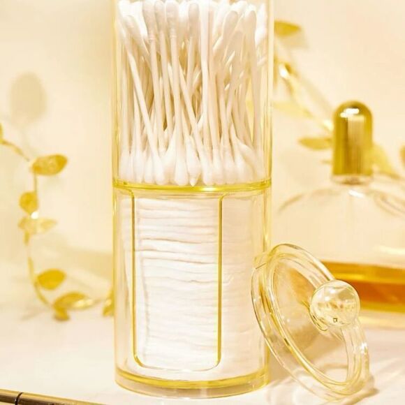 Stackable Clear Gold Acrylic Canister - Picture 3 of 10